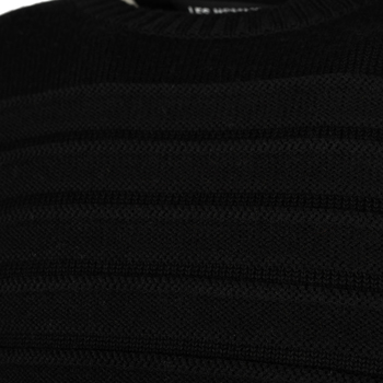 Les Hommes LJK402-660U | Round Neck Sweater with Pleats Crna
