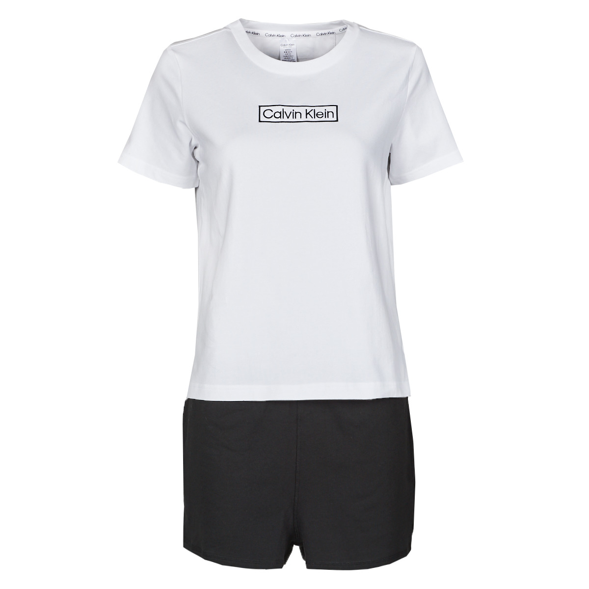 Odjeća Žene
 Pidžame i spavaćice Calvin Klein Jeans PYJAMA SET SHORT Crna / Bijela