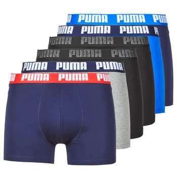 Donje rublje Muškarci
 Bokserice Puma PUMA BASIC X6 Crna / Plava / Siva