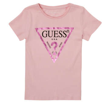 Odjeća Djevojčica Majice kratkih rukava Guess LIO Ružičasta