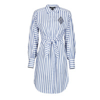 Odjeća Žene
 Kratke haljine Lauren Ralph Lauren ESSIEN-LONG SLEEVE-DAY DRESS Bijela