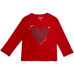 Odjeća Djevojčica Majice dugih rukava Losan 128-1202AL Crvena