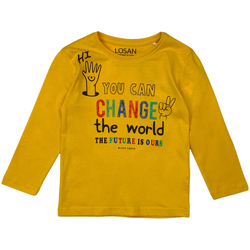 Odjeća Djeca Majice dugih rukava Losan 125-1205AL Žuta boja