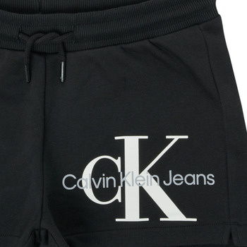 Calvin Klein Jeans REFLECTIVE MONOGRAM SHORTS Crna