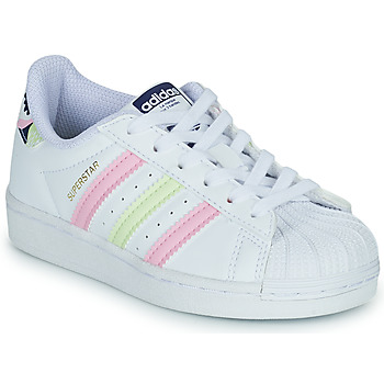 Obuća Djevojčica Niske tenisice adidas Originals SUPERSTAR C Bijela / Ružičasta / Motif