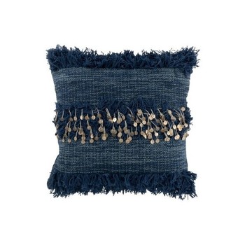 Dom Vanjski tekstil J-line COUSSIN BORD MIROIR COT BLEU (45x45x4cm) Blue