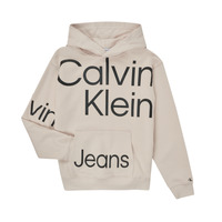 Odjeća Dječak
 Sportske majice Calvin Klein Jeans BOLD INSTITUTIONAL LOGO HOODIE Bijela