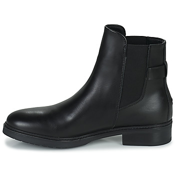 Tommy Hilfiger Coin Leather Flat Boot Crna