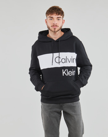 Odjeća Muškarci
 Sportske majice Calvin Klein Jeans INSTITUTIONAL BLOCKING HOODIE Crna / Bijela