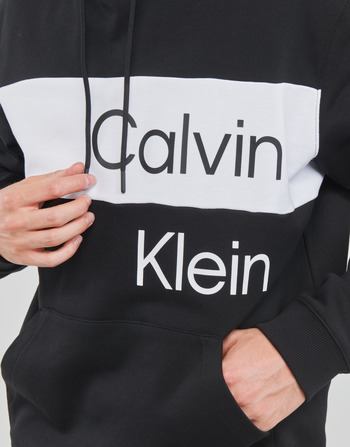 Calvin Klein Jeans INSTITUTIONAL BLOCKING HOODIE Crna / Bijela