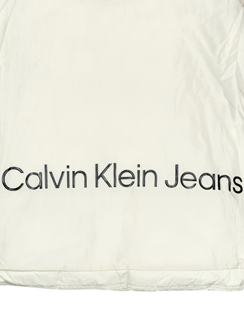 Calvin Klein Jeans LOGO BELT WAISTED SHORT PUFFER Krem boja