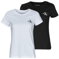 Odjeća Žene
 Majice kratkih rukava Calvin Klein Jeans 2-PACK MONOLOGO SLIM TEE Crna / Bijela
