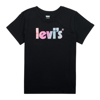Odjeća Djevojčica Majice kratkih rukava Levi's SS POSTER LOGO TEE Crna