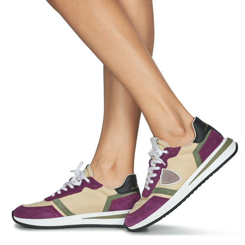 Philippe Model TROPEZ 2.1 LOW WOMAN Bež / Boja šljive / Kaki
