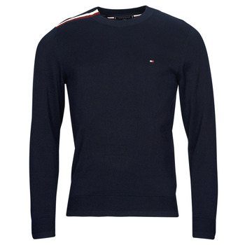 Tommy Hilfiger GLOBAL STP PLACEMENT CREW NECK Tamno plava