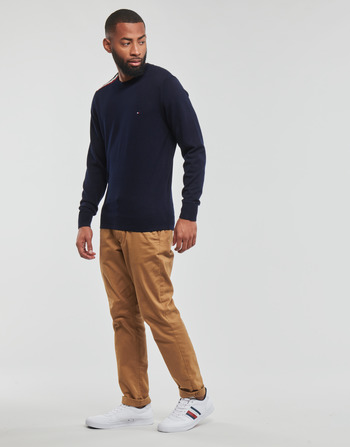 Tommy Hilfiger GLOBAL STP PLACEMENT CREW NECK Tamno plava