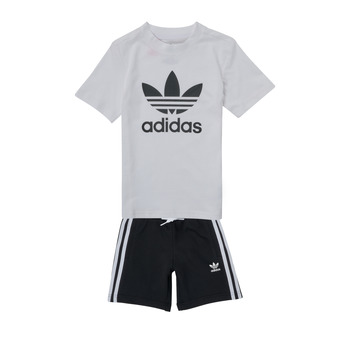 Odjeća Djeca Dječji kompleti adidas Originals SHORT TEE SET Crna / Bijela