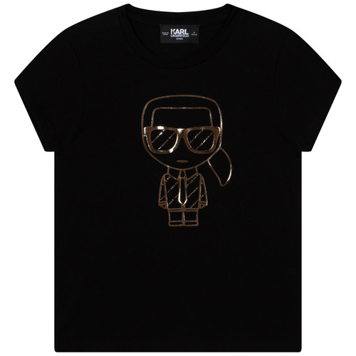 Odjeća Djevojčica Majice kratkih rukava Karl Lagerfeld Z15386-09B Crna