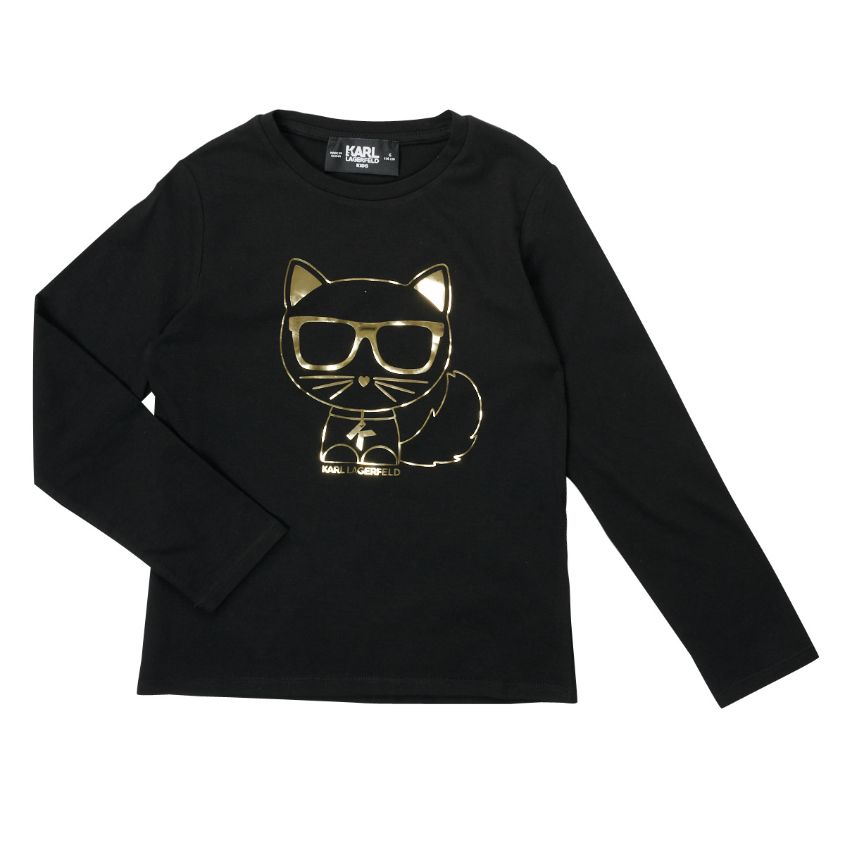 Odjeća Djevojčica Majice dugih rukava Karl Lagerfeld Z15391-09B Crna