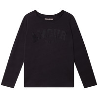 Odjeća Djevojčica Majice dugih rukava Zadig & Voltaire X15356-09B Crna