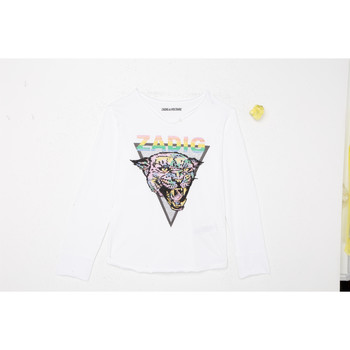 Odjeća Djevojčica Majice dugih rukava Zadig & Voltaire X15358-10B Bijela