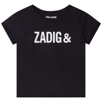 Odjeća Djevojčica Majice kratkih rukava Zadig & Voltaire X15369-09B Crna