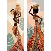 Dom Slike i platna Signes Grimalt Afrička Žena Slika 2 Jedinice Crna