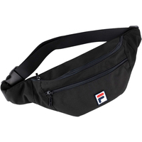 Torbe Sportske torbe Fila Bissau Coated Canvas Double Zipper Waist Bag Crna