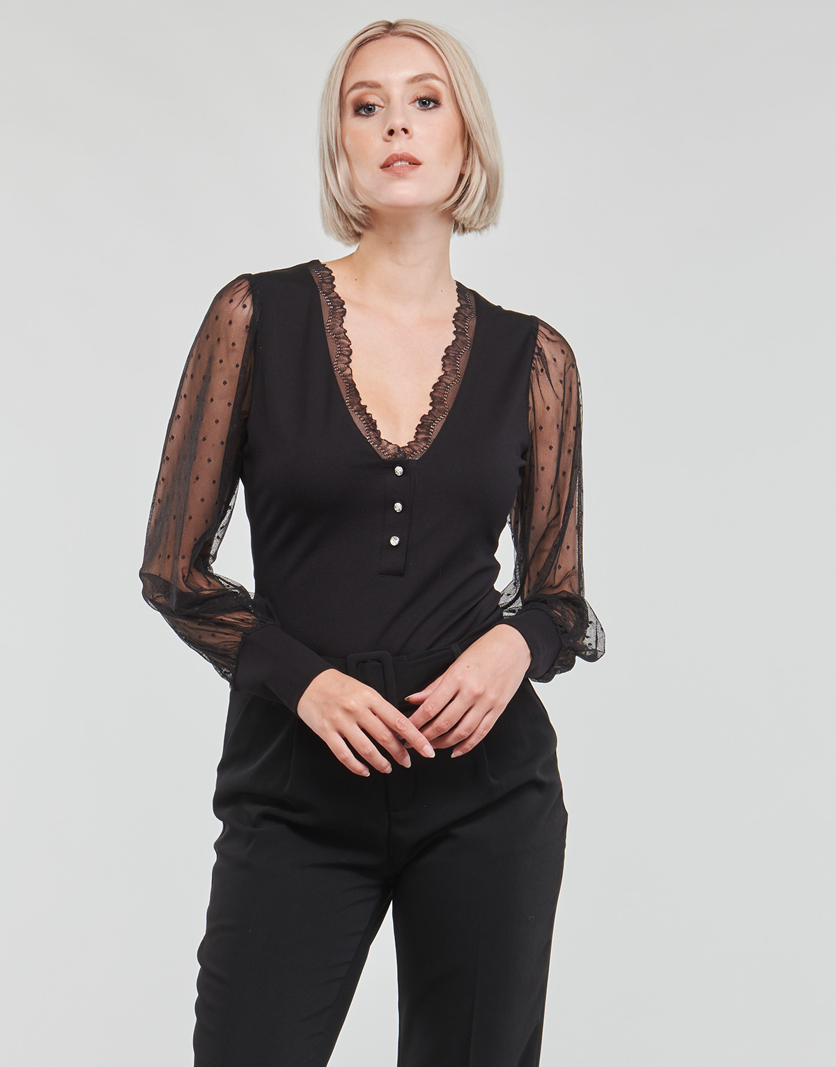 Odjeća Žene
 Majice dugih rukava Morgan TEANA Crna