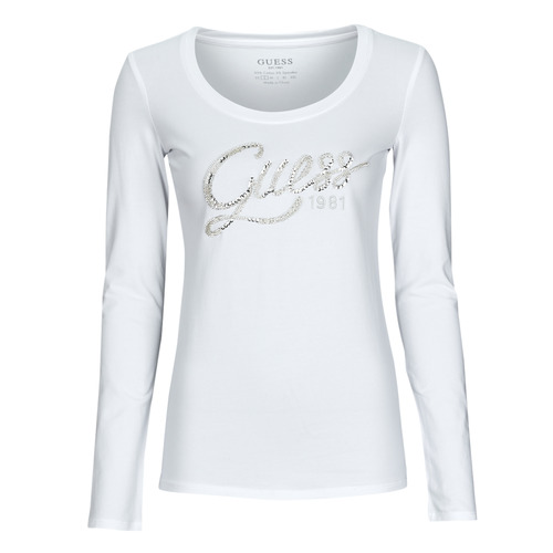 Odjeća Žene
 Majice dugih rukava Guess LS CN BRYANNA Bijela