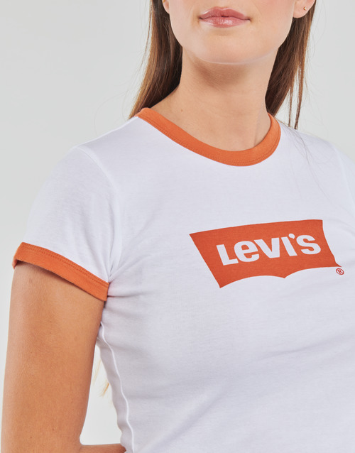 Levi's GRAPHIC RINGER MINI TEE Narančasta / Třpytivá / Bijela