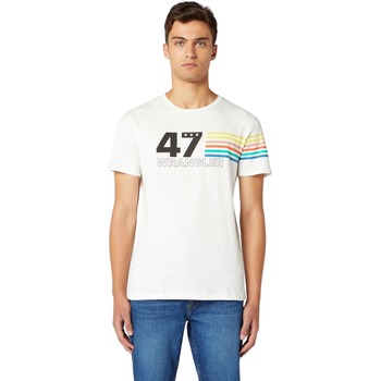 Odjeća Muškarci
 Majice kratkih rukava Wrangler T-shirt  Rainbow Bijela