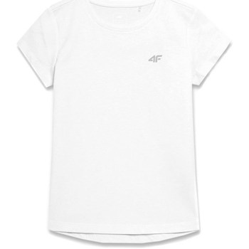 Odjeća Djevojčica Majice kratkih rukava 4F JTSD001 Bijela