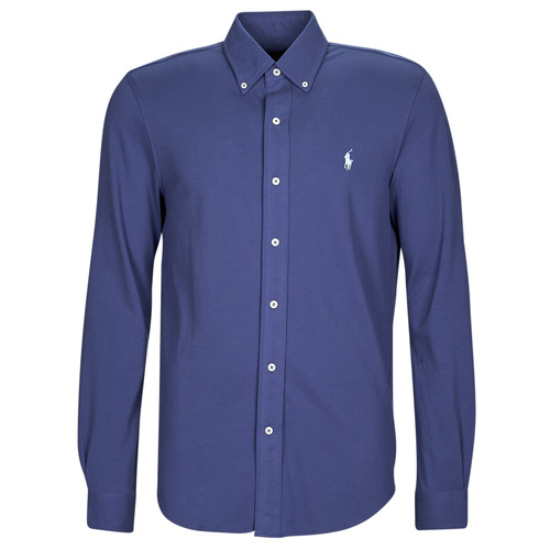 Odjeća Muškarci
 Košulje dugih rukava Polo Ralph Lauren LSFBBDM5-LONG SLEEVE-KNIT Plava