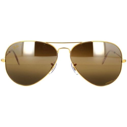 Satovi & nakit Sunčane naočale Ray-ban Occhiali da Sole  Aviator RB3025 9196G5 Polarizzati Gold