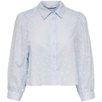 Odjeća Žene
 Topovi i bluze Only Shirt Tilde 7/8 - Cashmere Blue Plava