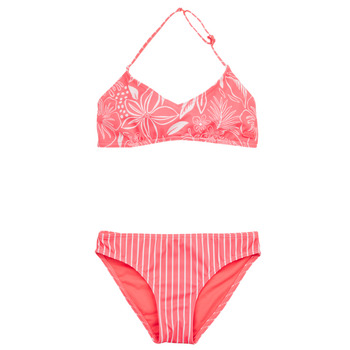 Odjeća Djevojčica Dvodijelni kupaći kostimi Roxy VACAY FOR LIFE TRI BRA SET Ružičasta / Bijela