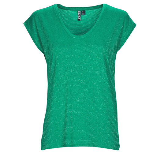 Odjeća Žene
 Majice kratkih rukava Pieces PCBILLO TEE LUREX STRIPES Zelena