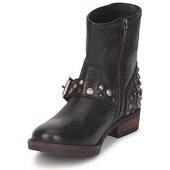 Pieces ISADORA LEATHER BOOT Crna