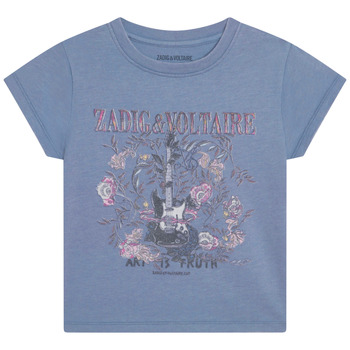 Odjeća Djevojčica Majice kratkih rukava Zadig & Voltaire X15383-844-C Plava