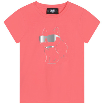 Odjeća Djevojčica Majice kratkih rukava Karl Lagerfeld  Koraljna
