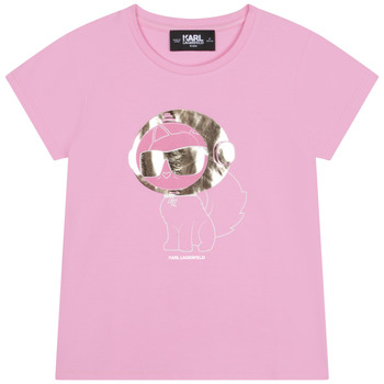 Odjeća Djevojčica Majice kratkih rukava Karl Lagerfeld Z15414-465-B Ružičasta