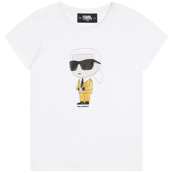 Odjeća Djevojčica Majice kratkih rukava Karl Lagerfeld Z15417-N05-C Bijela
