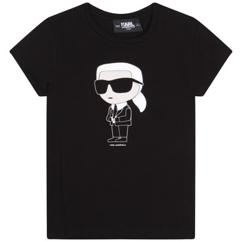 Odjeća Djevojčica Majice kratkih rukava Karl Lagerfeld Z15418-09B-B Crna