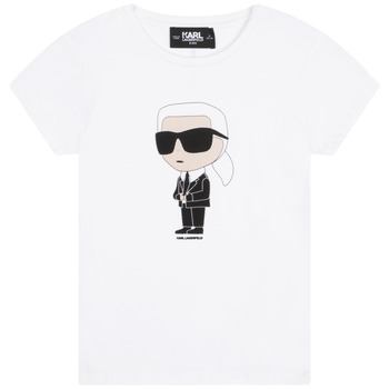 Odjeća Djevojčica Majice kratkih rukava Karl Lagerfeld Z15418-10P-C Bijela