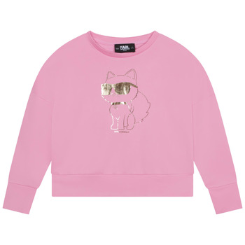 Odjeća Djevojčica Sportske majice Karl Lagerfeld Z15425-465-C Ružičasta