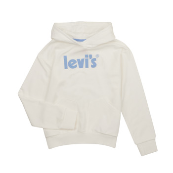 Odjeća Djevojčica Sportske majice Levi's LVG SQUARE POCKET HOODIE Bijela