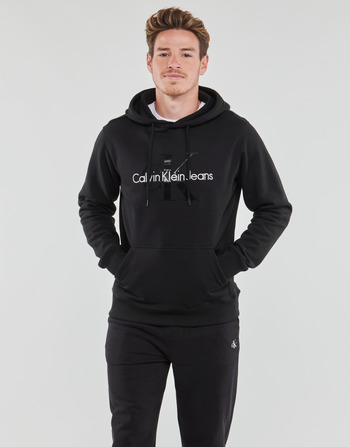 Odjeća Muškarci
 Sportske majice Calvin Klein Jeans MONOLOGO REGULAR HOODIE Crna