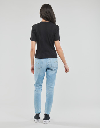 Calvin Klein Jeans RIB SHORT SLEEVE TEE Crna