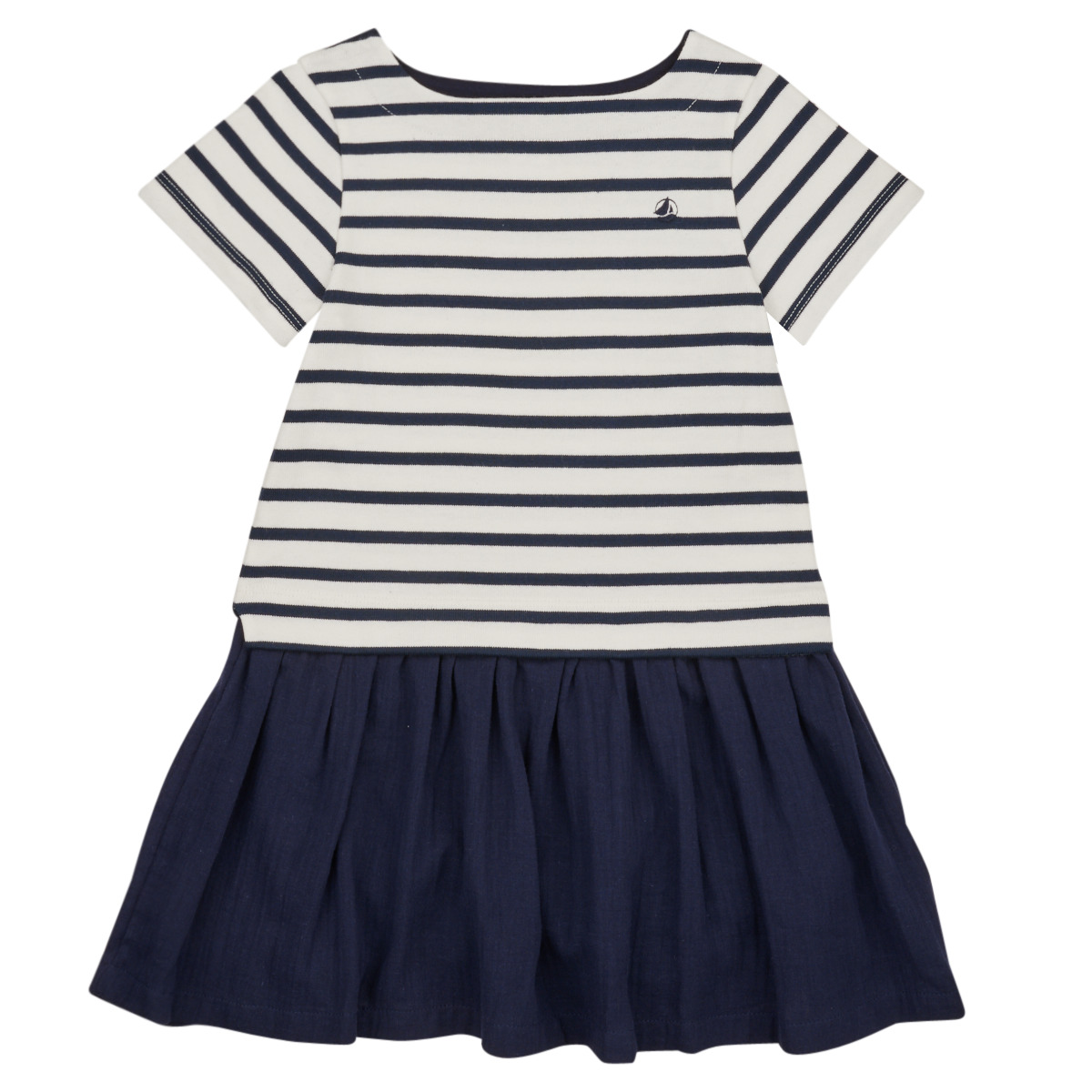 Odjeća Djevojčica Kratke haljine Petit Bateau FLOUETTE Bijela / Plava